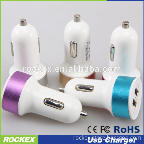 dual usb car charger for mobile phone